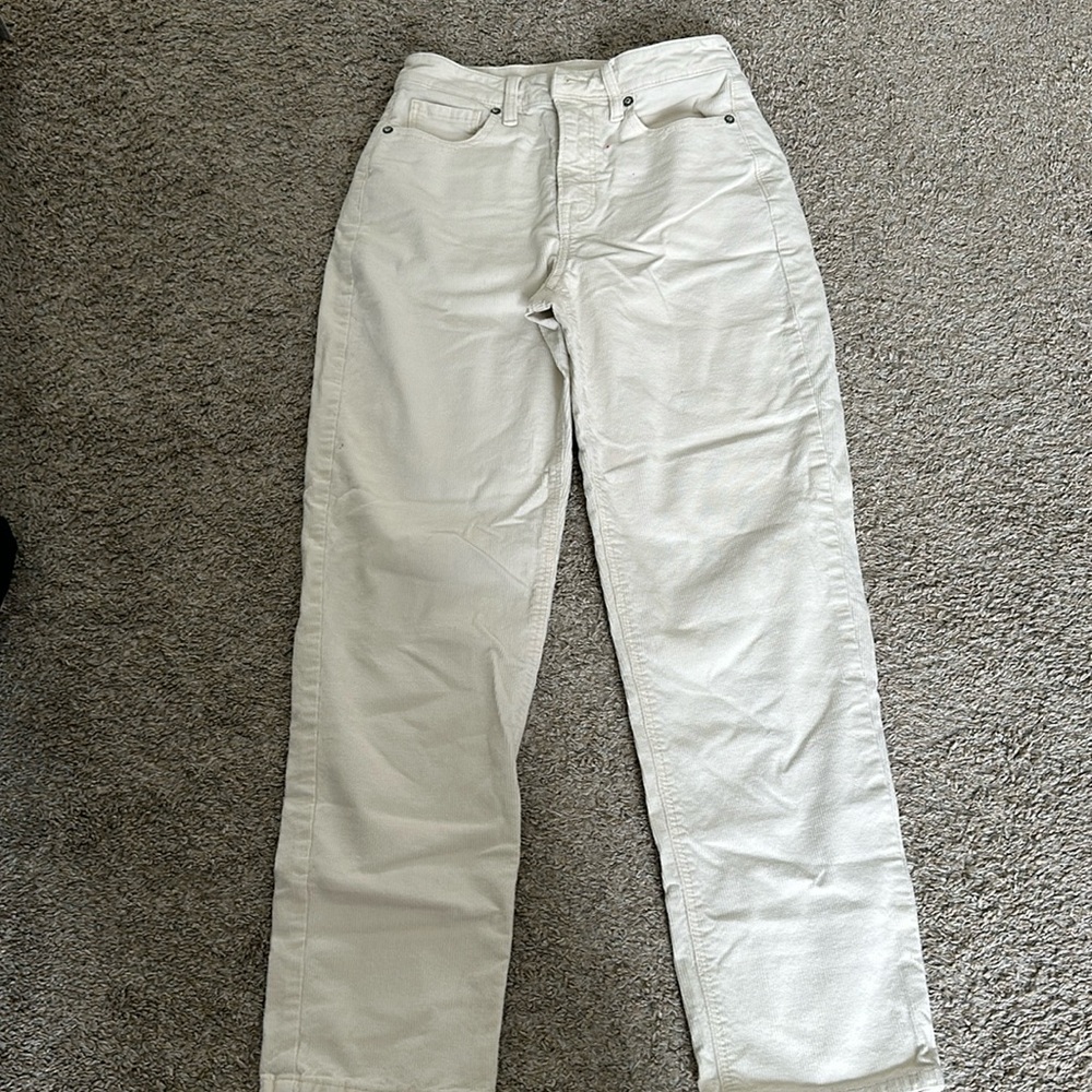 American eagle cream corduroy jeans